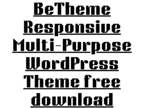 BeTheme Responsive Multi-Purpose WordPress Theme free download