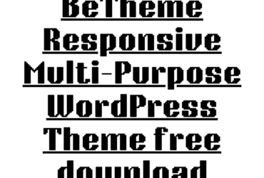 BeTheme Responsive Multi-Purpose WordPress Theme free download