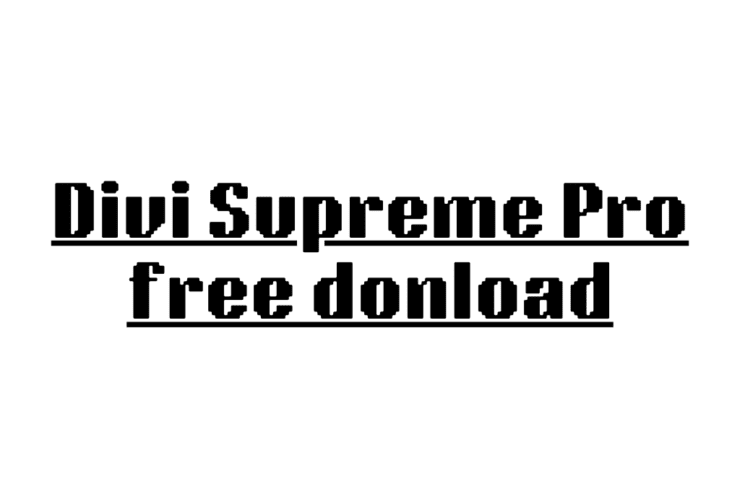 Divi Supreme Pro free donload