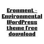 Eronment – Environmental WordPress theme free download