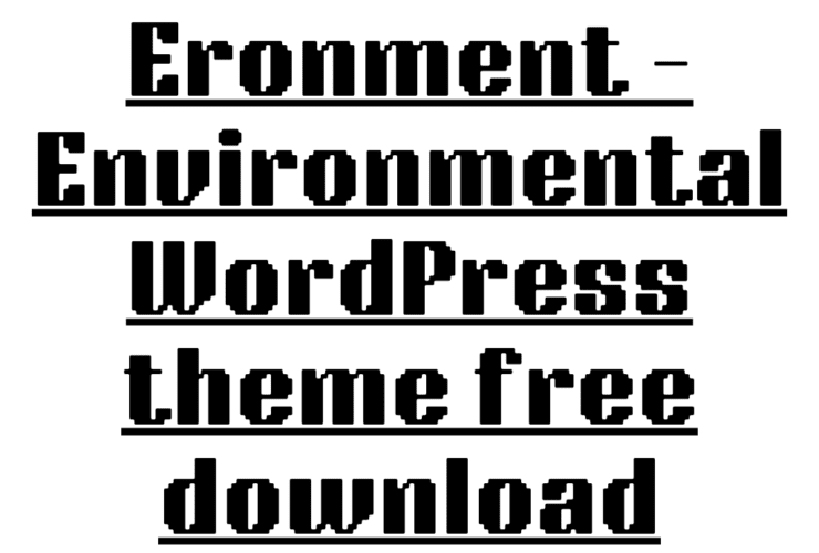 Eronment – Environmental WordPress theme free download