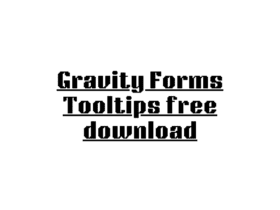 Gravity Forms Tooltips free download