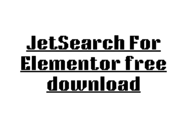 JetSearch For Elementor free download