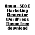 Onum – SEO & Marketing Elementor WordPress Theme free download