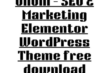 Onum – SEO & Marketing Elementor WordPress Theme free download