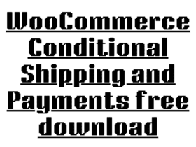 WooCommerce Conditional Shipping and Payments free download