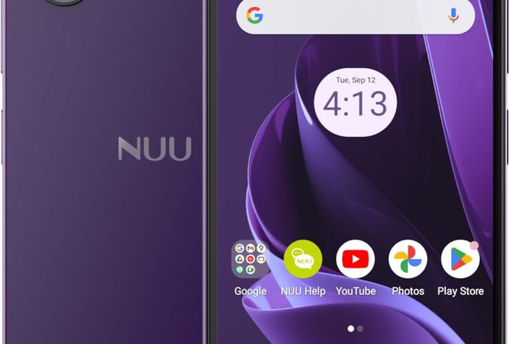 NUU A15 Cell Phone 4GB + 128GB, Unlocked for Mint, Metro, T-Mobile, Qlink and More, Perfect for Teenagers, Dual SIM 4G, Octa-Core Helio G36 2.2GHz 6.5″ HD+, Android 13, Purple, US Warranty