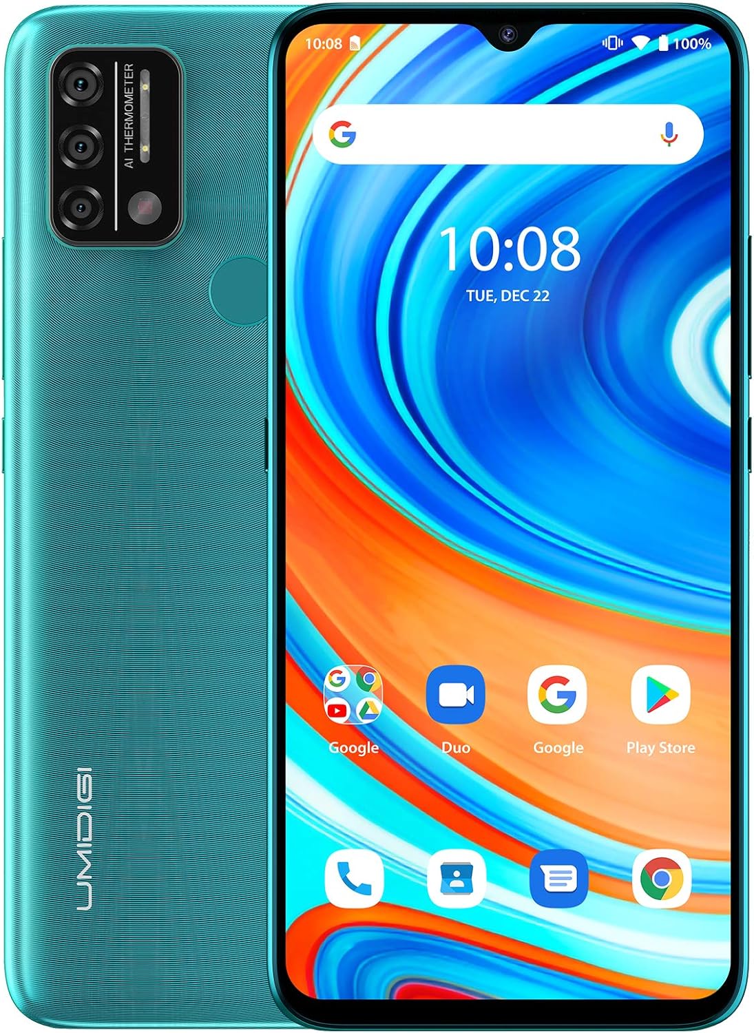 UMIDIGI A9 Cell Phone, 64GB Fully Unlocked Smartphone, 5150mAh Battery Android Phone with 6.53″ HD+ Full Screen and 13MP AI Triple Camera.