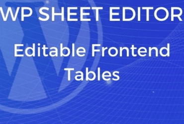 WP Sheet Editor Editable Frontend Tables 2.4.38 Free download