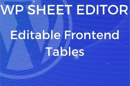 WP Sheet Editor Editable Frontend Tables 2.4.38 Free download