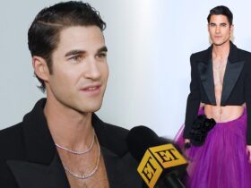 Darren Criss Shuts Down CFDA Carpet in Shirtless Ballgown Look by Christian Siriano