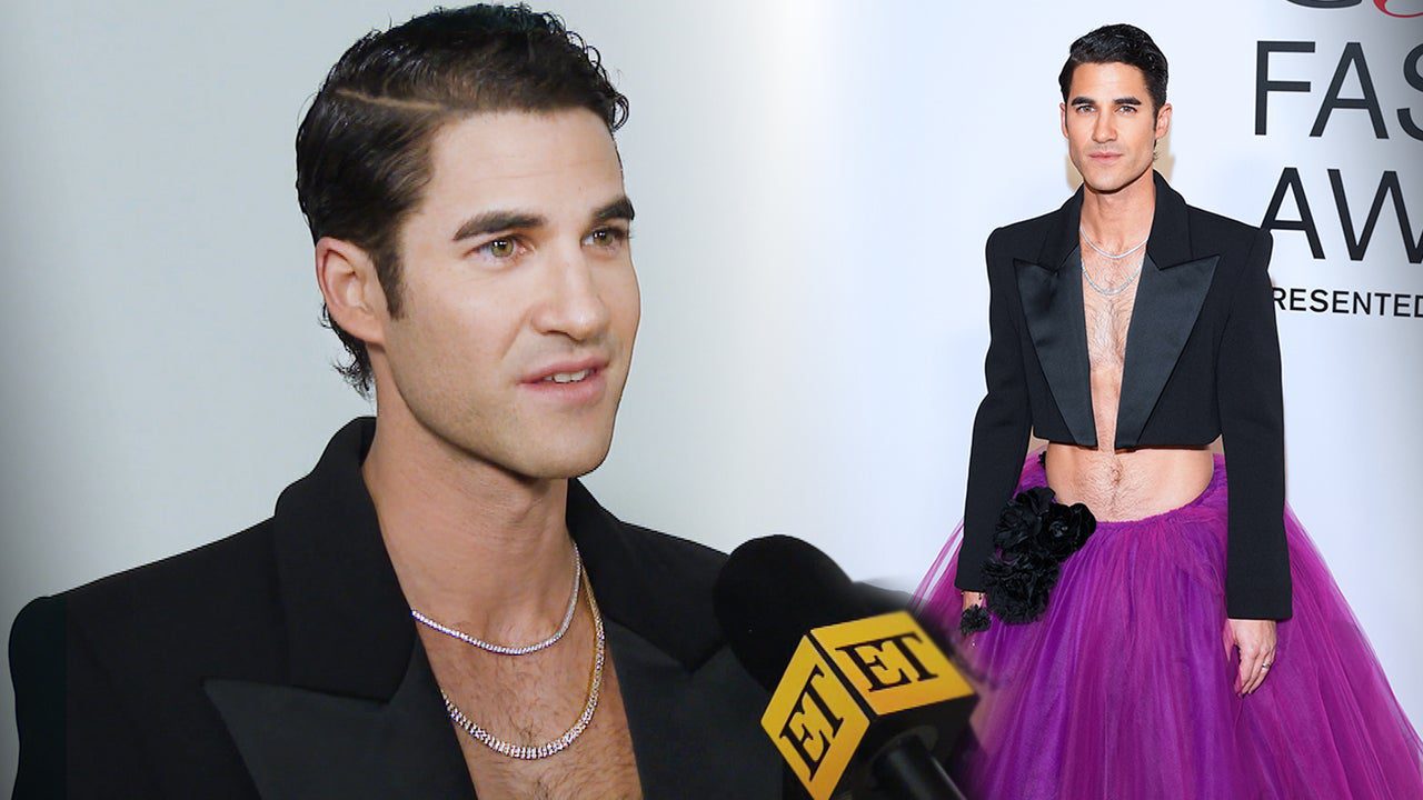 Darren Criss Shuts Down CFDA Carpet in Shirtless Ballgown Look by Christian Siriano