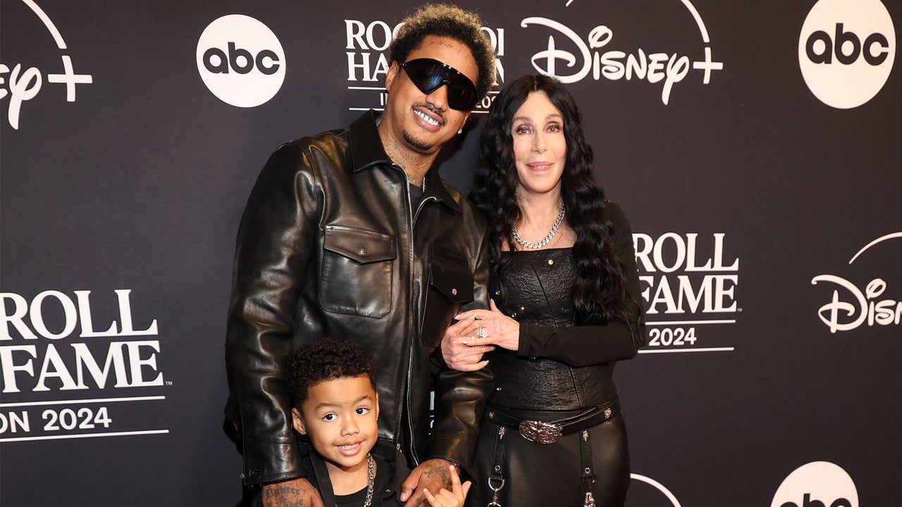 Cher Poses With Boyfriend Alexander Edwards and His Son at Rock & Roll Hall of Fame Ceremony