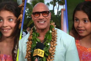 Watch Dwayne Johnson’s Daughters Crash His Emotional Interview (Exclusive)