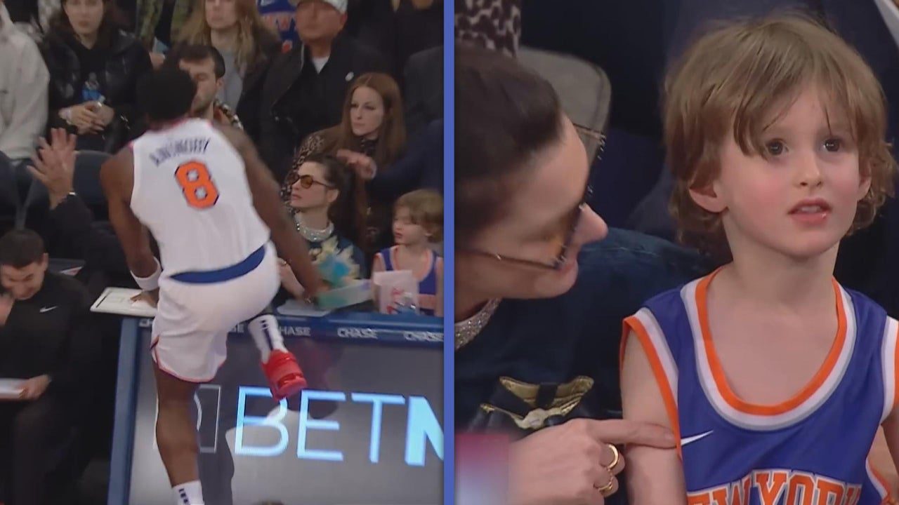 Anne Hathaway and Son Jack Nearly Wiped Out by NBA Star Mid-Game