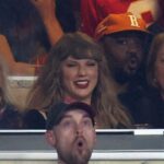 Taylor Swift Supports Travis Kelce at Chiefs Game With Mom Andrea and Donna Kelce