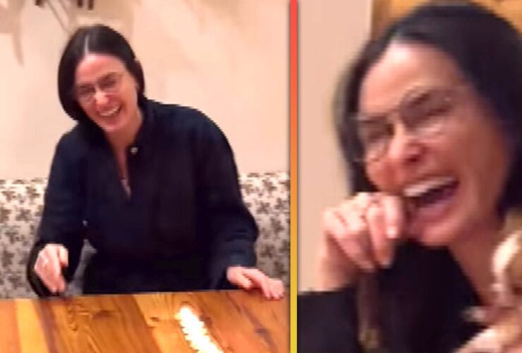 Demi Moore’s Family Can’t Stop Laughing Over Viral Holiday Tealight Candle Challenge