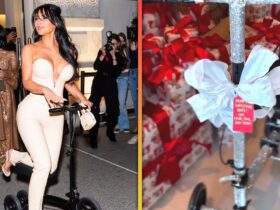 Watch Kim Kardashian React to Blinged-Out Scooter Gift From Sister Khloé for Christmas