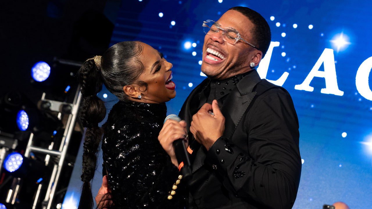 Ashanti and Nelly Sing About Their Son KK During ‘Baby’ Remix at Black and White Ball