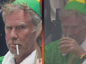 Watch Will Ferrell’s Buddy the Elf Smoke and Drink at Los Angeles Kings Game