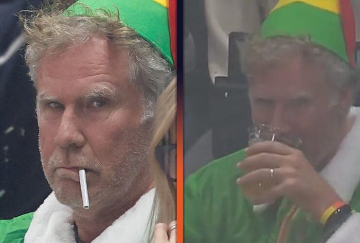 Watch Will Ferrell’s Buddy the Elf Smoke and Drink at Los Angeles Kings Game