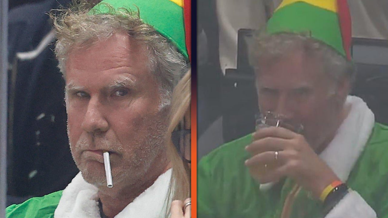 Watch Will Ferrell’s Buddy the Elf Smoke and Drink at Los Angeles Kings Game