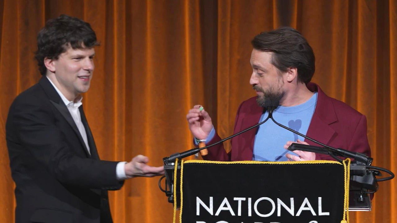 Watch Kieran Culkin Give Jesse Eisenberg His Gum Mid-Speech!