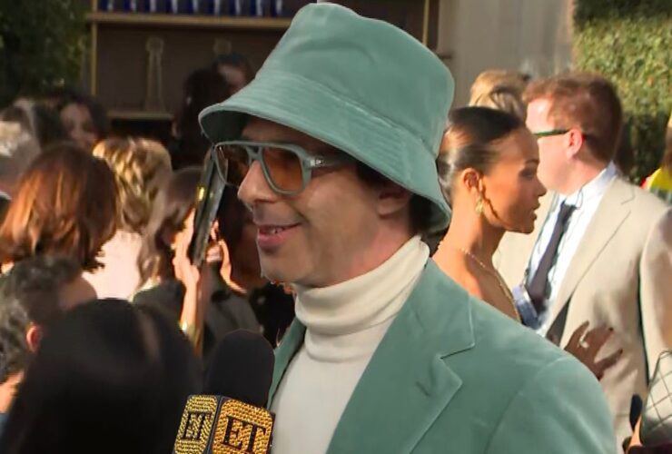 Why Jeremy Strong Wore a Fuzzy Bucket Hat Look at 2024 Golden Globes (Exclusive)