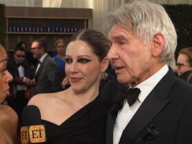 Harrison Ford’s Daughter Georgia Crashes His Golden Globes Interview (Exclusive)