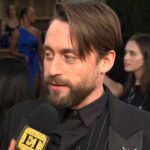 Kieran Culkin Gets Into a Fight With His Mark on 2025 Golden Globes Red Carpet (Exclusive)