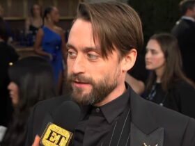 Kieran Culkin Gets Into a Fight With His Mark on 2025 Golden Globes Red Carpet (Exclusive)