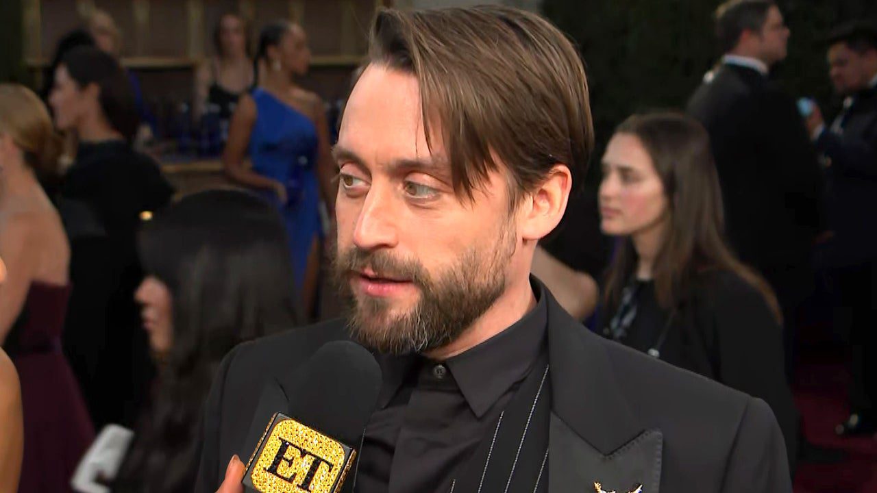 Kieran Culkin Gets Into a Fight With His Mark on 2025 Golden Globes Red Carpet (Exclusive)