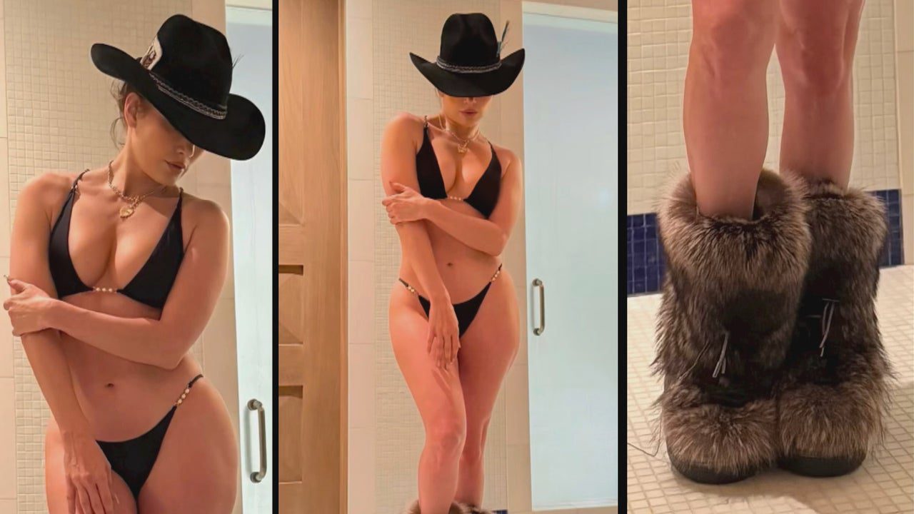 Jennifer Lopez Poses in Sexy Bikini and Fur Boots in Aspen