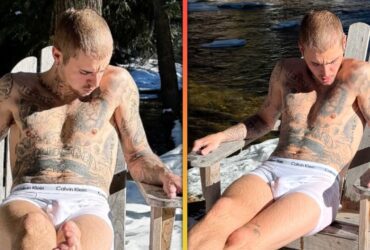 Justin Bieber Strips Down to Underwear During Winter Getaway