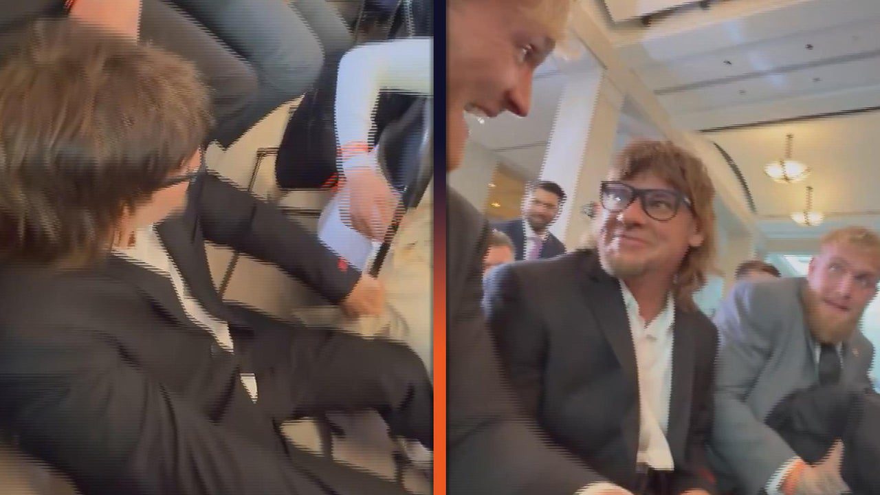 Theo Vonn Falls and Lands in Logan Paul’s Lap During Donald Trump’s Inauguration