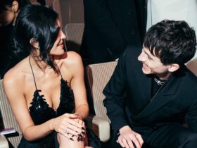 Timothée Chalamet and Kylie Jenner Rock Matching Rings at BAFTA Awards