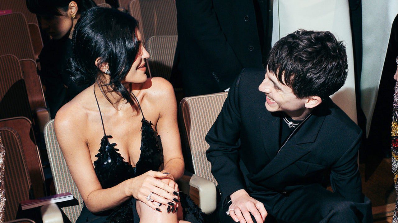 Timothée Chalamet and Kylie Jenner Rock Matching Rings at BAFTA Awards