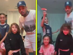 Chris Brown Skips GRAMMYs to Dance With His 3 Kids at Home!