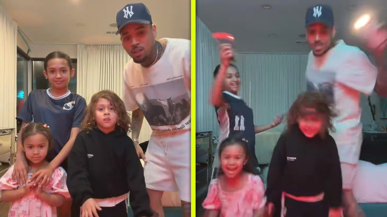 Chris Brown Skips GRAMMYs to Dance With His 3 Kids at Home!