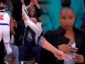 Jennifer Hudson Gets Crashed Into During NBA Game on Date Night With Common